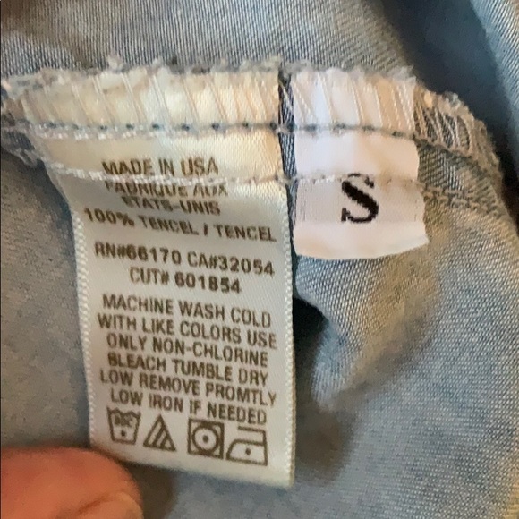 Cloth & Stone denim tencel high-low tee - sz S - Picture 4 of 5